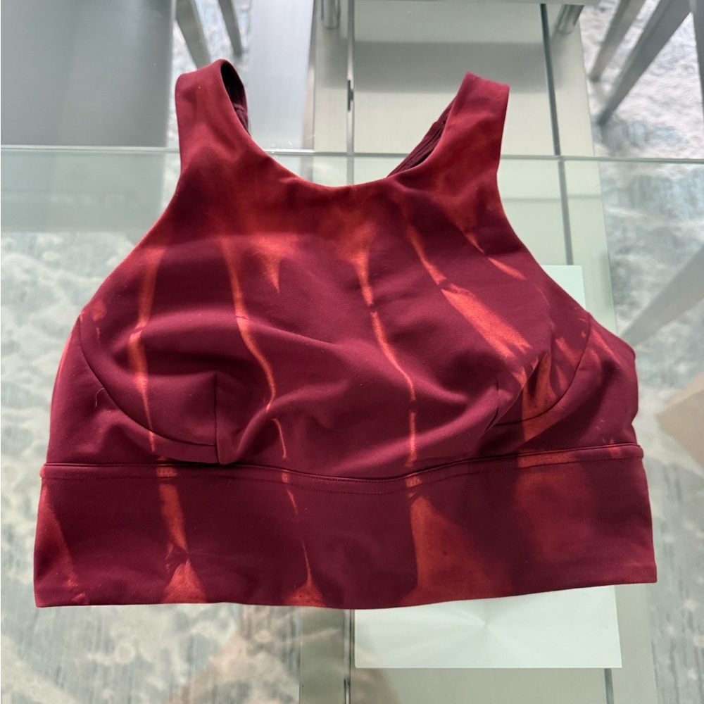 Lululemon size 6 Red Tie-Dye Sports Bra